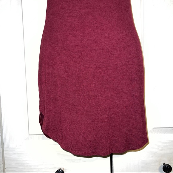 Wine color mini dress S - Picture 3 of 13